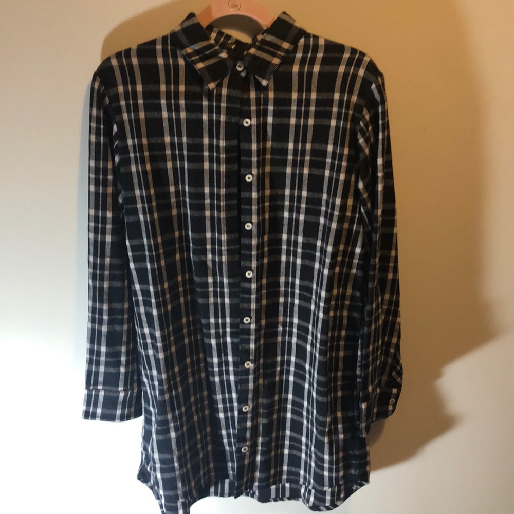 Maje plaid shirt dress size 2 medium